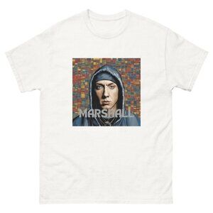 EMINEM 'Marshall' White T-Shirt Rapper Fan Shirt